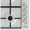 Hisense GM642XHS 60cm 4 Burner Gas Hob, Stainless Steel