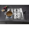 Hisense GM642XHS 60cm 4 Burner Gas Hob, Stainless Steel