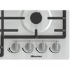 Hisense GM663XB 60cm 4 Burner Gas Hob, Stainless Steel