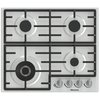 Hisense GM663XB 60cm 4 Burner Gas Hob, Stainless Steel