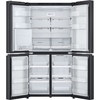 LG GMF960EV4E American Fridge Freezer,  Plumbed, Black, E Rated