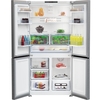 Beko GN446224VPS American Style Fridge Freezer with HarvestFresh, Stainless Steel, E Rated,  Non-Plumbed
