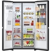 LG GSGV81EPLD American Fridge Freezer,  Non-Plumbed, Black, D Rated