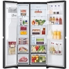 LG GSLC41EPPE American Fridge Freezer,  Non-Plumbed, Black, E Rated