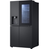 LG GSXE90EVAD American Fridge Freezer,  Plumbed, Black, D Rated