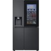 LG GSXE90EVDD American Fridge Freezer, Black, D Rated,  Plumbed