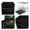 Hisense HDCEC5C10B Ceramic Electric Cooker with Double Oven, Black, A Rated