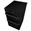 Hisense HDCEC5C10B Ceramic Electric Cooker with Double Oven, Black, A Rated