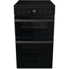 Hisense HDCEC5C10B Ceramic Electric Cooker with Double Oven, Black, A Rated