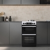 Hisense HDCEC5C10W Ceramic Electric Cooker with Double Oven, White, A Rated