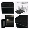 Hisense HDCEC6C20B Ceramic Electric Cooker with Double Oven, Black, A Rated