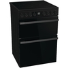 Hisense HDCEC6C20B Ceramic Electric Cooker with Double Oven, Black, A Rated