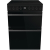 Hisense HDCEC6C20B Ceramic Electric Cooker with Double Oven, Black, A Rated