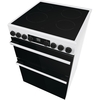 Hisense HDCEC6C20W Ceramic Electric Cooker with Double Oven, White, A Rated