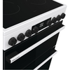 Hisense HDCEC6C20W Ceramic Electric Cooker with Double Oven, White, A Rated