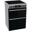 Hisense HDCEC6C20X Ceramic Electric Cooker with Double Oven, Stainless Steel, A Rated