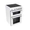 Hisense HDE3211BWUK Ceramic Electric Cooker with Double Oven, White, A Rated