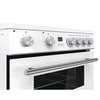 Hisense HDE3211BWUK Ceramic Electric Cooker with Double Oven, White, A Rated