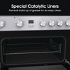 Hisense HDE3211BXUK Ceramic Electric Cooker with Double Oven, Stainless Steel, A Rated