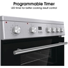 Hisense HDE3211BXUK Ceramic Electric Cooker with Double Oven, Stainless Steel, A Rated