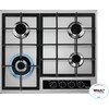 AEG HGB64420YM 6000 59cm 4 Burner Gas Hob, Stainless Steel