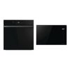 Hisense Built-In Electric Single Oven and Built-In Microwave with Grill Pack with Pyrolytic Cleaning, Black, A+ Rated