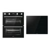 Hisense Built-Under Electric Double Oven and 60cm Induction Hob Pack, Black, A Rated