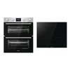 Hisense Built-Under Electric Double Oven and 60cm Induction Hob Pack, Stainless Steel, A Rated