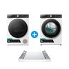 Hisense Heat Pump Tumble Dryer, Washing Machine and Stacking Kit Pack