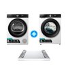 Hisense Heat Pump Tumble Dryer, Washing Machine and Stacking Kit Pack