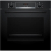 Bosch HQA574BB3B Series 4 Built-In Electric Single Oven with Pyrolytic Cleaning, Black, A+ Rated