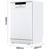 Hisense HS523E15WUK Slimline Dishwasher, 10 Place Settings, White, E Rated