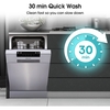 Hisense HS523E15XUK Slimline Dishwasher, 10 Place Settings, Stainless Steel, E Rated