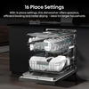 Hisense HS673A90XUK Dishwasher, 16 Place Settings, Stainless Steel, A Rated