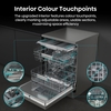 Hisense HS673A90XUK Dishwasher, 16 Place Settings, Stainless Steel, A Rated