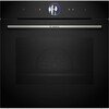 Bosch HSG7364B1B Series 8 Built-In Electric Single Oven with Steam Function, Black, A+ Rated