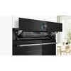 Bosch HSG7584B1 Series 8 Built-In Electric Single Oven with Steam Function, Black, A+ Rated