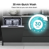 Hisense HV623D15UK Fully Integrated Dishwasher, 14 Place Settings, D Rated