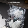 Hisense HV642E90UK Fully Integrated Dishwasher, 13 Place Settings, E Rated