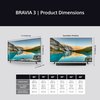 Sony K43S38BP.UKA BRAVIA 3 43" LED Smart Television, 4K Ultra HD, Black, E Rated