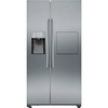 Siemens KA93GAIDP iQ500 American Fridge Freezer,  Plumbed, Stainless Steel, D Rated