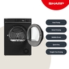 Sharp KD-NHA0S6GM1D-EN Heat Pump Tumble Dryer, Black, A Rated