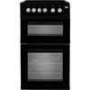 Beko KDVC563AK Ceramic Electric Cooker with Double Oven, Black, A Rated