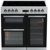 Beko KDVC90X 90cm Ceramic Range Cooker, Stainless Steel, A Rated
