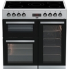 Beko KDVC90X 90cm Ceramic Range Cooker, Stainless Steel, A Rated