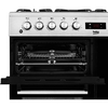 Beko KDVF100X 100cm Dual Fuel Range Cooker, Stainless Steel, A Rated