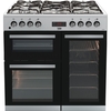 Beko KDVF90X 90cm Dual Fuel Range Cooker, Stainless Steel, A Rated