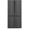 Siemens KF96NAXEAG iQ300 American Fridge Freezer,  Non-Plumbed, Black, E Rated