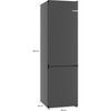 Bosch KGN39OCAFG Series 4 Total No Frost Fridge Freezer, 70/30, Grey, A Rated