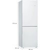 Bosch KGV336WEAG Series 4 Low Frost Fridge Freezer, 60/40, White, E Rated